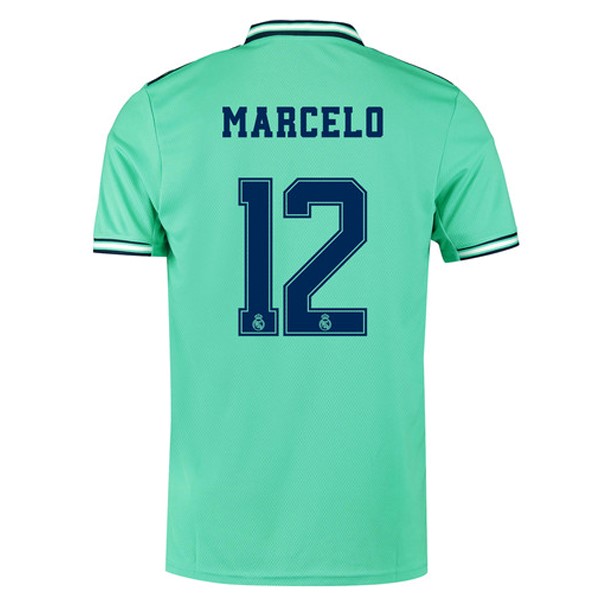 Camiseta Real Madrid NO.12 Marcelo Tercera equipo 2019-20 Verde